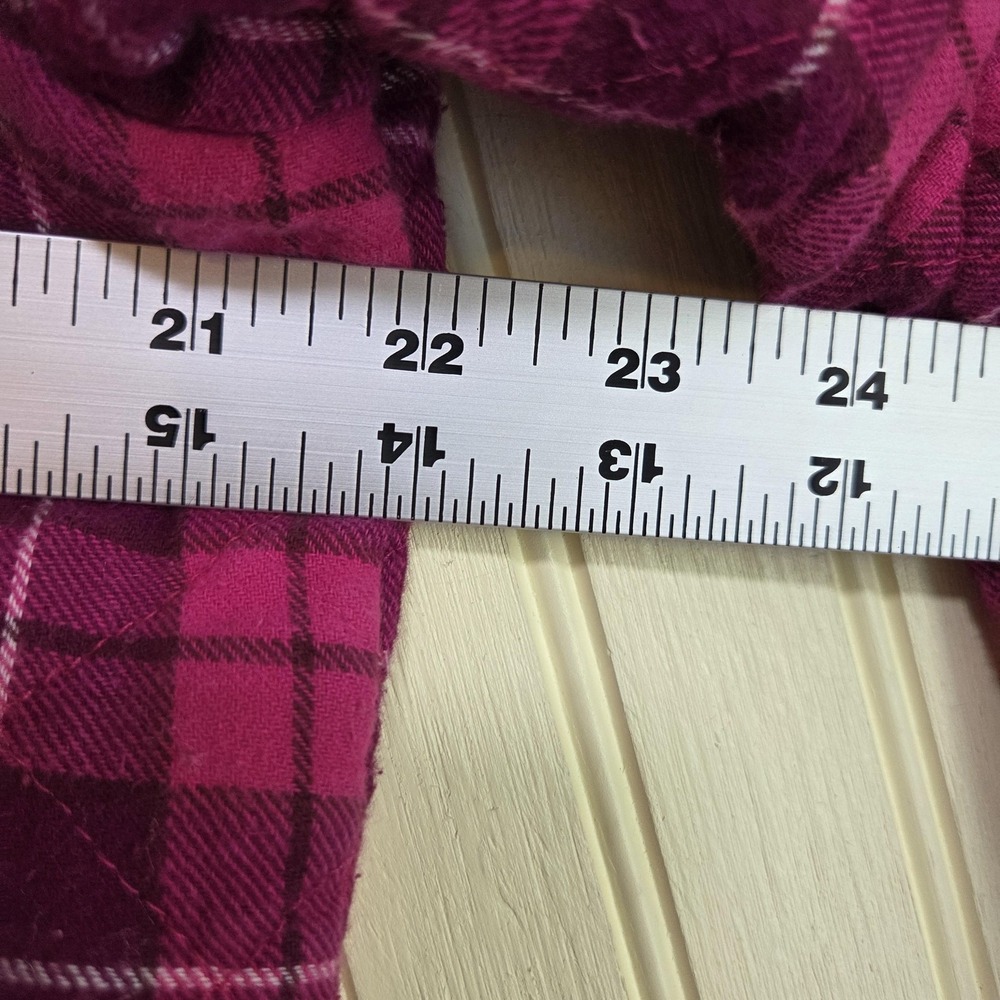 Bit & Bridle Jacket Womens XL Pink Plaid Flannel Quilted Snap Pockets Lined - Picture 5 of 6
